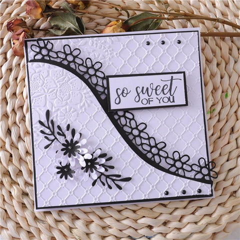Wave Flower Border Edge Dies - Inlovearts