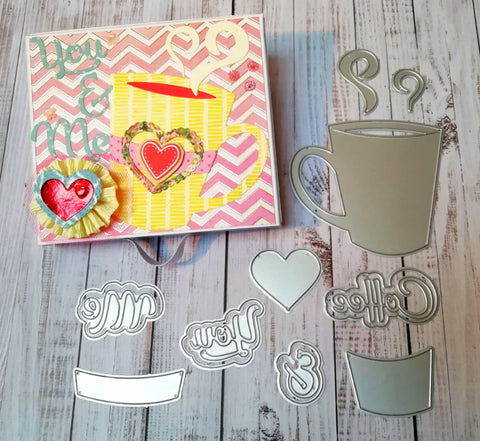 You and Me Coffee Cup Dies - Inlovearts