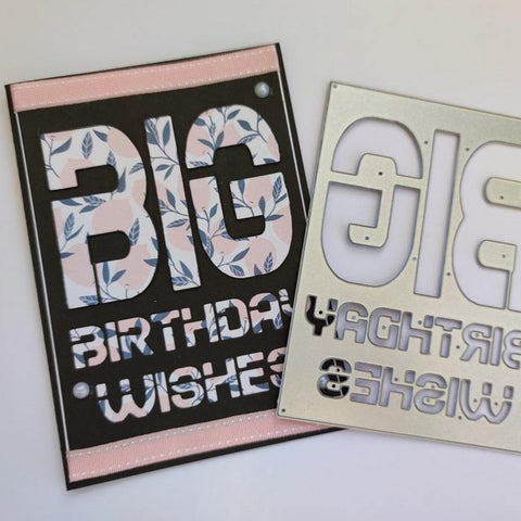 Big Birthday Wish Border Dies - Inlovearts