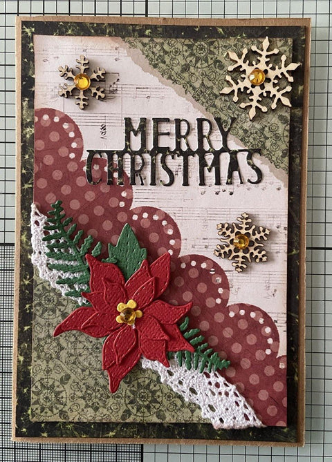 Beautiful Christmas Series Flowers Dies - Inlovearts