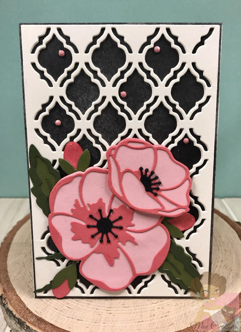 Inloveartshop Crosswise Diamond Grid Background Board Cutting Dies