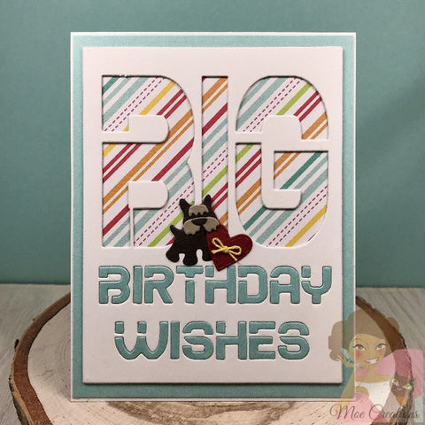 Big Birthday Wish Border Dies - Inlovearts