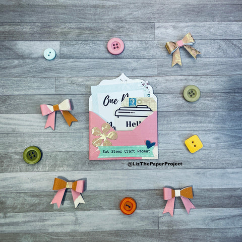 Foldable Stitched Flower Envelop Dies