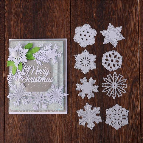 Inloveartshop 8Pcs Snowflake Set Cutting Dies