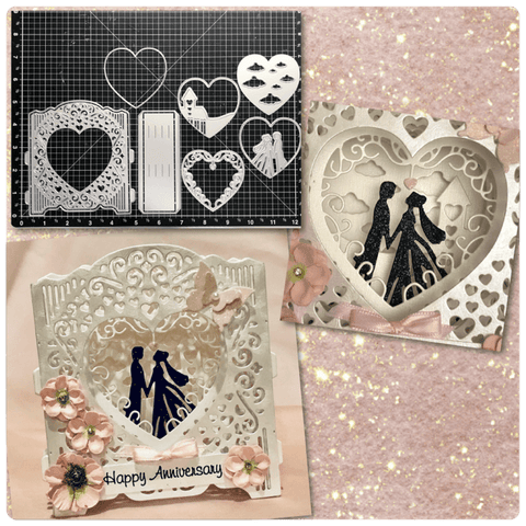 Romantic Wedding Album Frame Dies