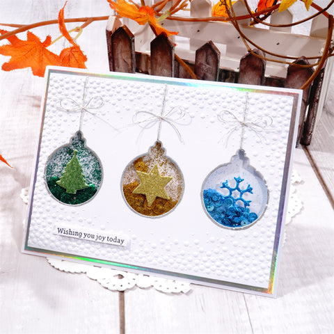 Inlovearts 5pcs Christmas Balls Metal Cutting Dies