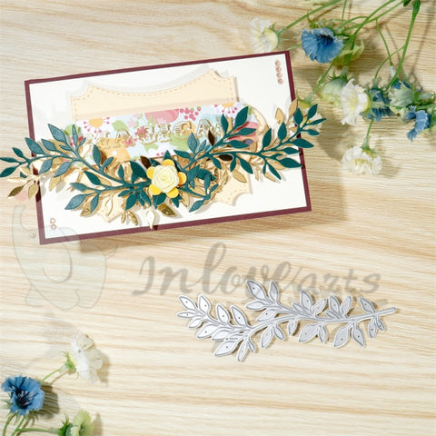 Inlovearts A Branch of Leaves Cutting Dies