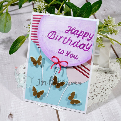 Inlovearts Balloon and Borthday Word Cutting Dies