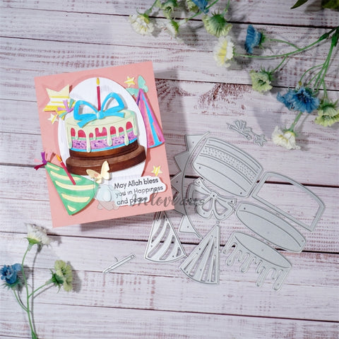 Inlovearts Birthday Cake and Gift Cutting Dies