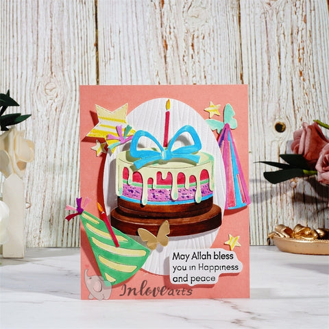 Inlovearts Birthday Cake and Gift Cutting Dies