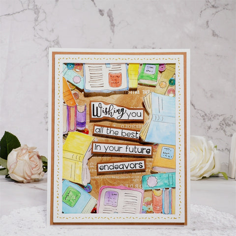 Inlovearts Book Rectangle Frame Cutting Dies