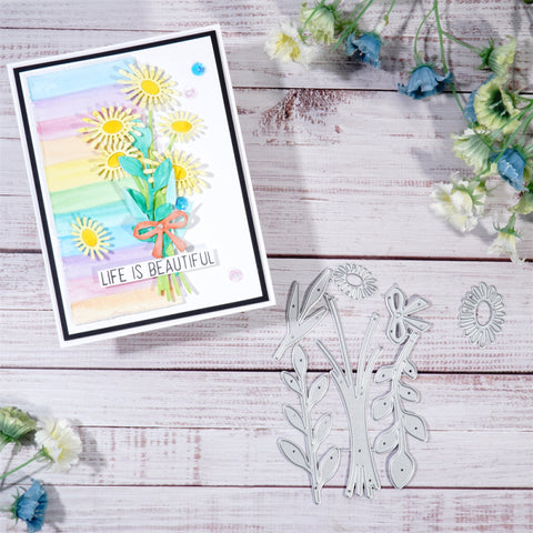 Inlovearts Bouquet of Daisies Cutting Dies