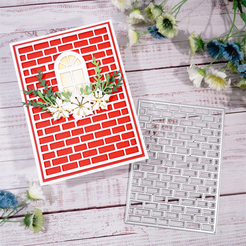 Inlovearts Brick Wall Background Board Dies