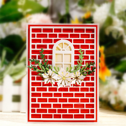 Inlovearts Brick Wall Background Board Dies