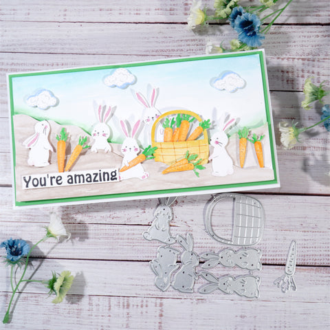 Inlovearts Bunny and Carrots Cutting Dies