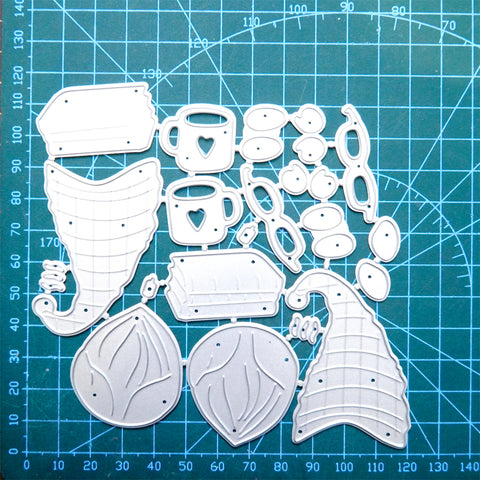 Inlovearts Casual Gnomes Metal Cutting Dies