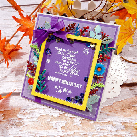 Inlovearts Christmas Plants Frame Metal Cutting Dies