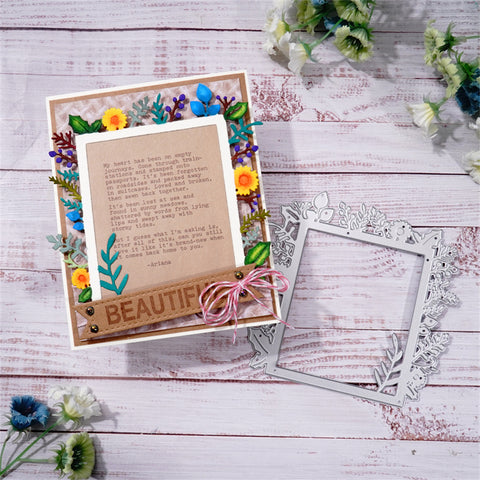 Inlovearts Christmas Plants Frame Metal Cutting Dies