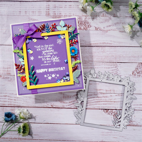 Inlovearts Christmas Plants Frame Metal Cutting Dies