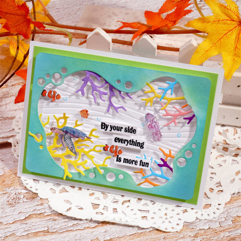 Inlovearts Marine Life Background Board Set Cutting Dies
