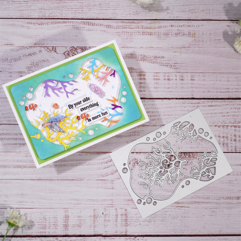 Inlovearts Marine Life Background Board Set Cutting Dies