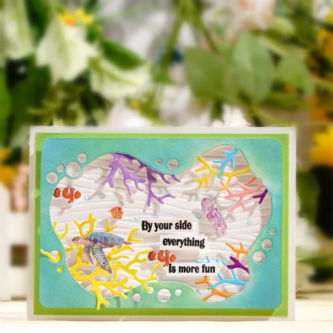 Inlovearts Marine Life Background Board Set Cutting Dies