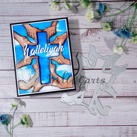 Inlovearts Cross Shaped Fingers Cutting Dies