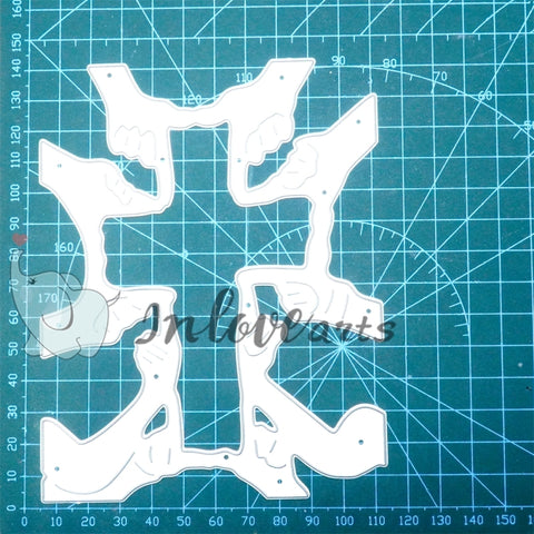 Inlovearts Cross Shaped Fingers Cutting Dies