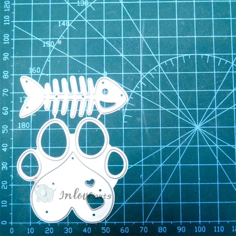 Inlovearts Fish Bone and Cat Claw Cutting Dies