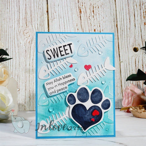 Inlovearts Fish Bone and Cat Claw Cutting Dies