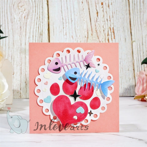 Inlovearts Fish Bone and Cat Claw Cutting Dies