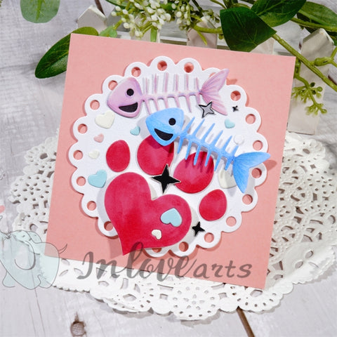 Inlovearts Fish Bone and Cat Claw Cutting Dies