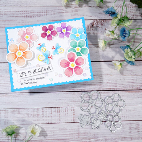 Inlovearts Five Petal Flower Cutting Dies