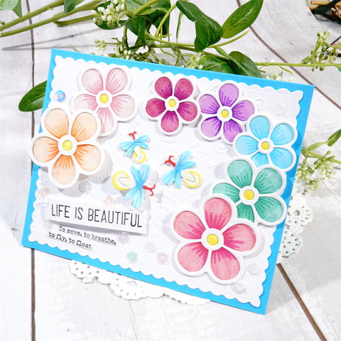 Inlovearts Five Petal Flower Cutting Dies