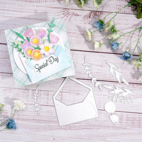 Inlovearts Flower Envelope Cutting Dies