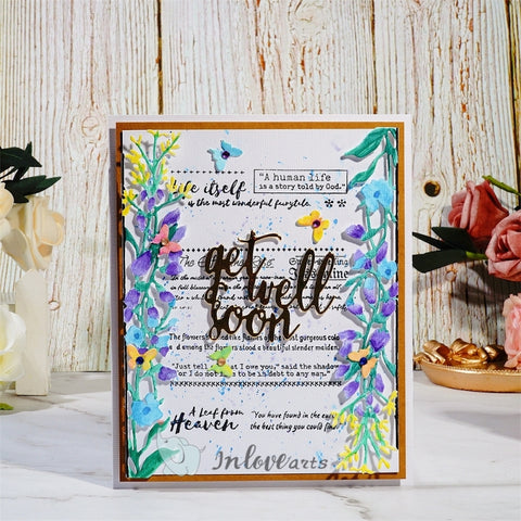 Inlovearts Flower Lace Border Cutting Dies