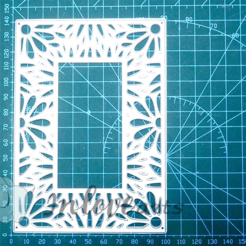 Inlovearts Flower Pattern Frame Cutting Dies