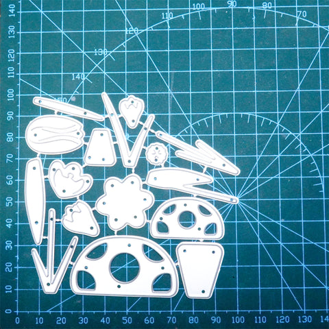 Inlovearts Flowers and Mushroom Cutting Dies