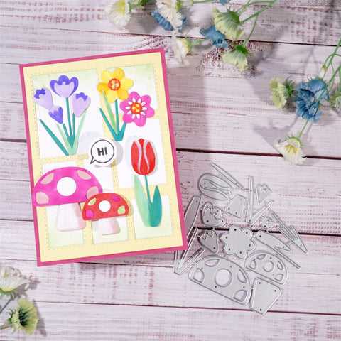 Inlovearts Flowers and Mushroom Cutting Dies