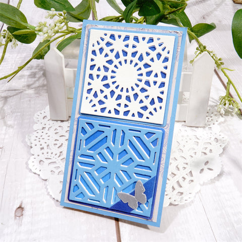 Inlovearts Four Different Patterned Squares Background Board Dies