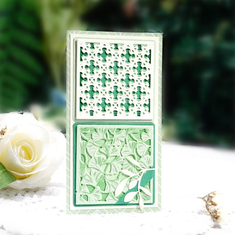 Inlovearts Four Different Patterned Squares Background Board Dies