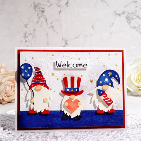 Inlovearts Gnome with Independence Day Clothes Cutting Dies