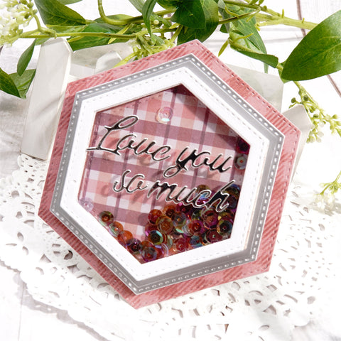 Inlovearts Hexagon Stackable Nesting Cutting Dies