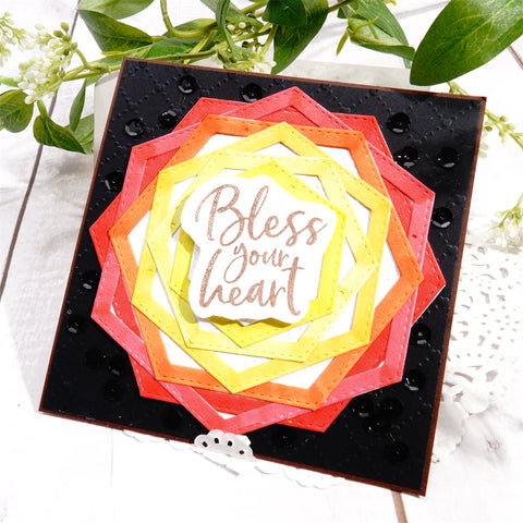 Inlovearts Hexagon Stackable Nesting Cutting Dies