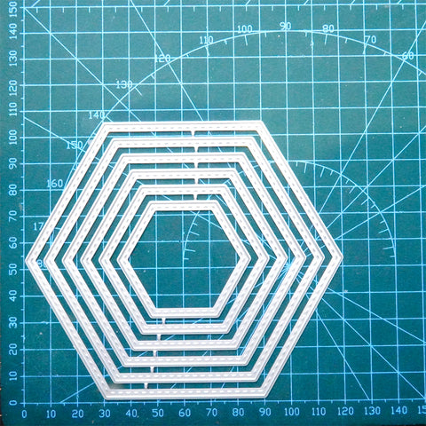Inlovearts Hexagon Stackable Nesting Cutting Dies