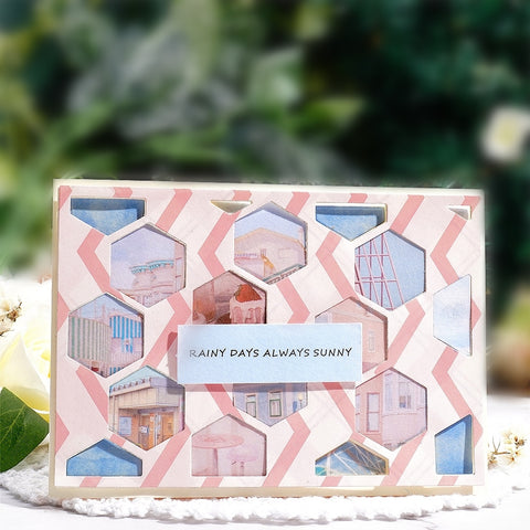 Inlovearts Hexagonal Background Board Cutting Dies