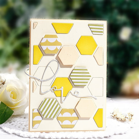 Inlovearts Hexagonal Background Board Cutting Dies
