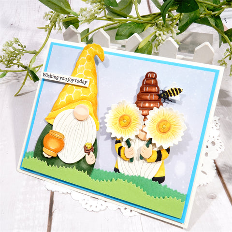 Inlovearts Honey Gnomes Metal Cutting Dies