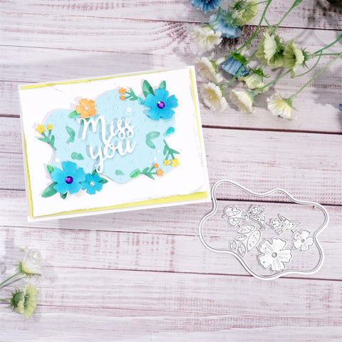 Inlovearts Irregular Flower Border Cutting Dies