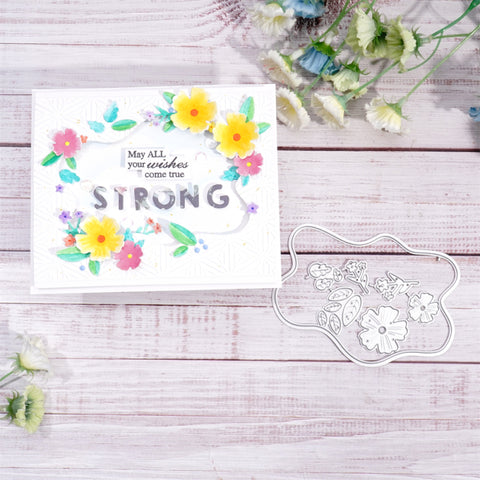 Inlovearts Irregular Flower Border Cutting Dies